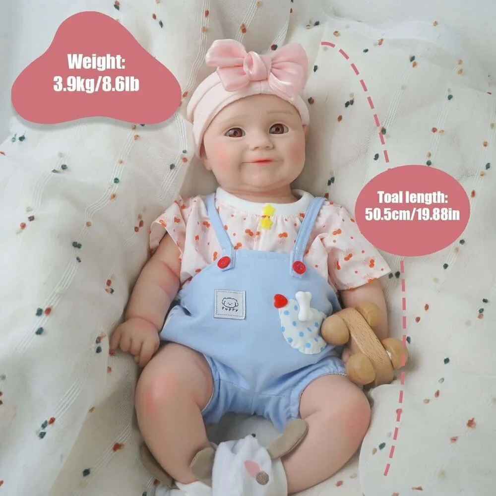 18.5Inch Full Silicone Reborn Baby Doll Levi Ivory Angelic Face Toddler Boy Doll